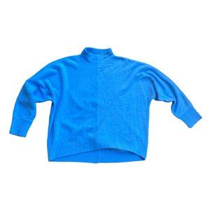 LOFT women's oversized sweater size XL pale blue soft high neck NEW